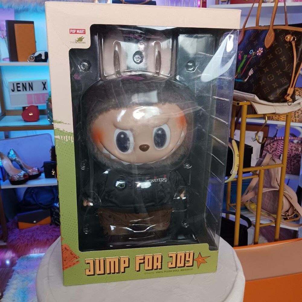 Popmart Labubu Jump For Joy Vinyl Plush Doll Large Size